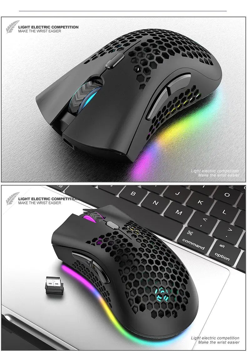 BM600 Rechargeable Wireless RGB Gaming Mouse for PC